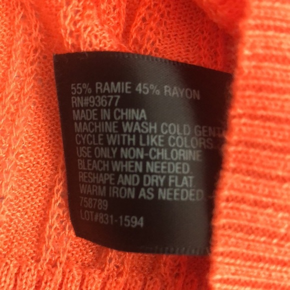 Worthington Summer Orange Lightweight Cardigan Medium - Picture 4 of 8